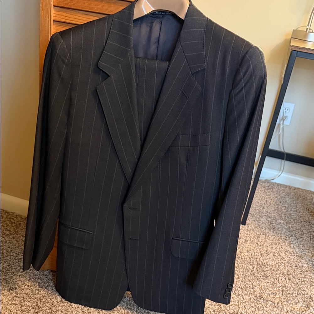 Canali Charcoal Full Suit 40r